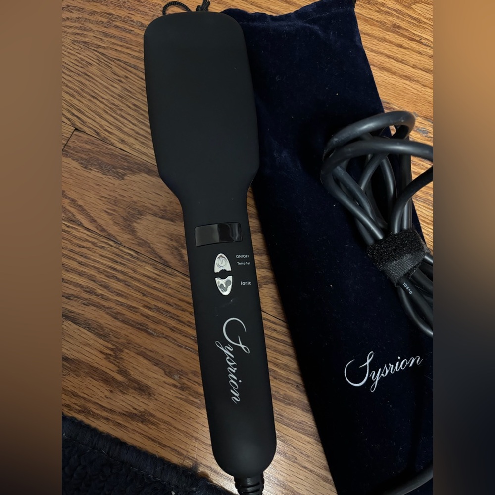 Sysrion 2 n 1 Ionic hair straightener Brush Frizz Control Plus Straighter